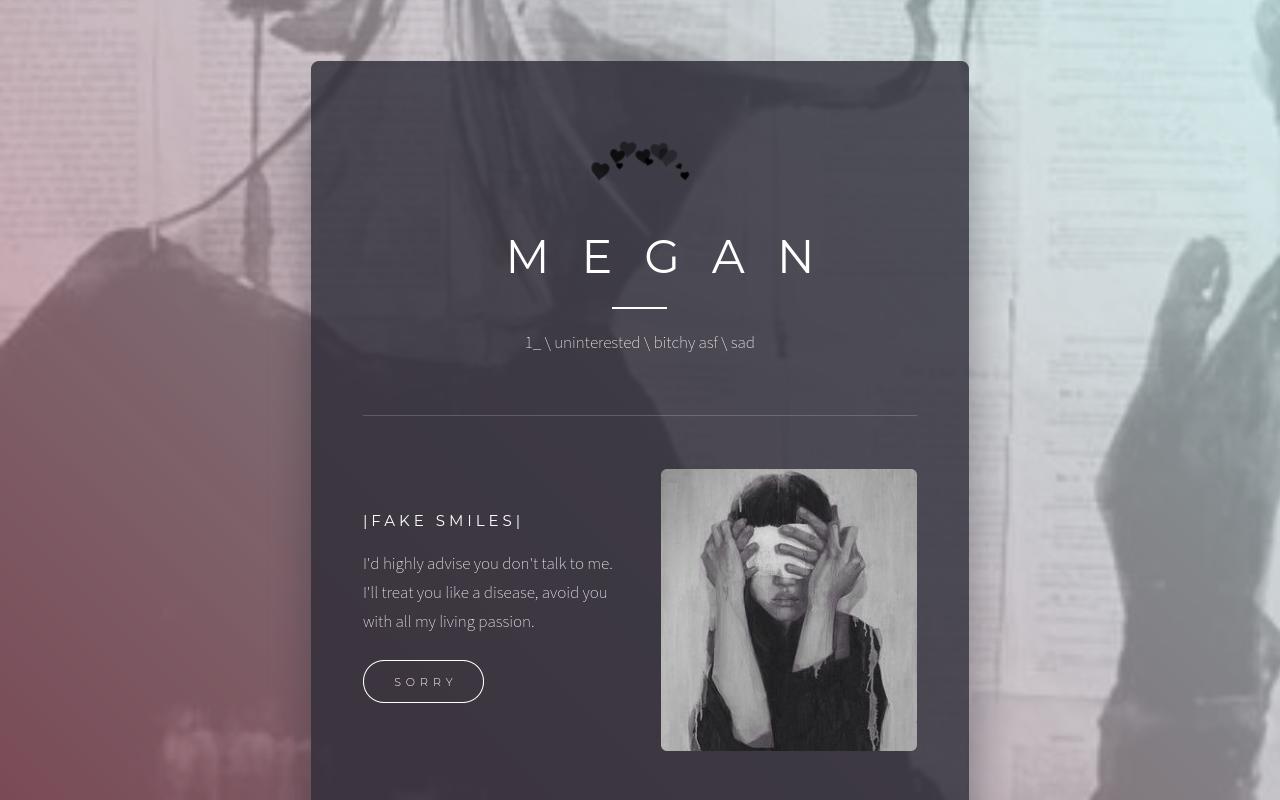 Carrd profile picture for @megan